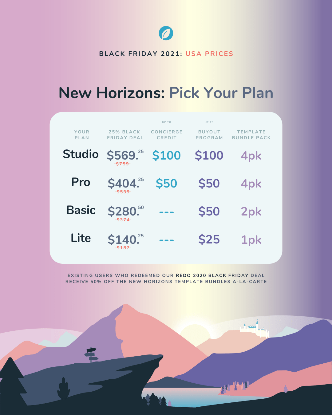 Black Friday Pick Your Plan US Pricing Guide