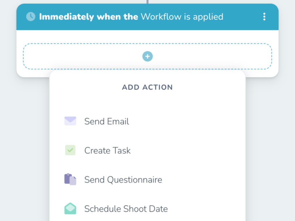 Sprout Studio workflow actions