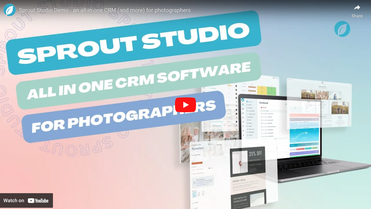 Sprout Studio - an all-in-one CRM (and more) for photographers