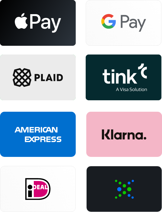 FlowPay payment methods, like Apple Pay, Google Pay, Klarna, and Ideal.